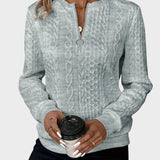 Милена - Дамски пуловер от плетиво