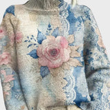 Елена - Плетен Ролак с Чипкови Детайли