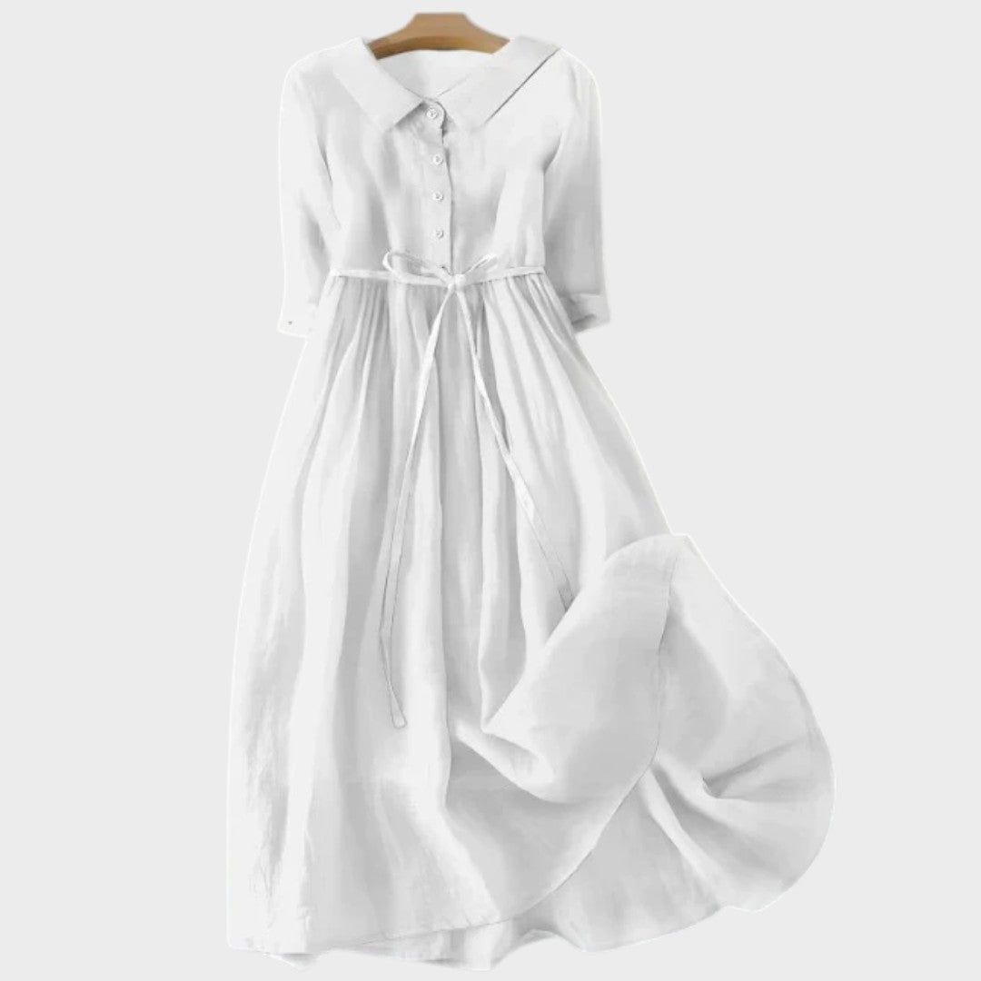 Десислава - Лятна рокля с връзка в талията