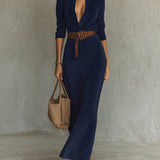 Деница - Макси рокля от велур