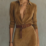 Деница - Макси рокля от велур