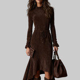 Десислава - Облекло миди от велур Isla