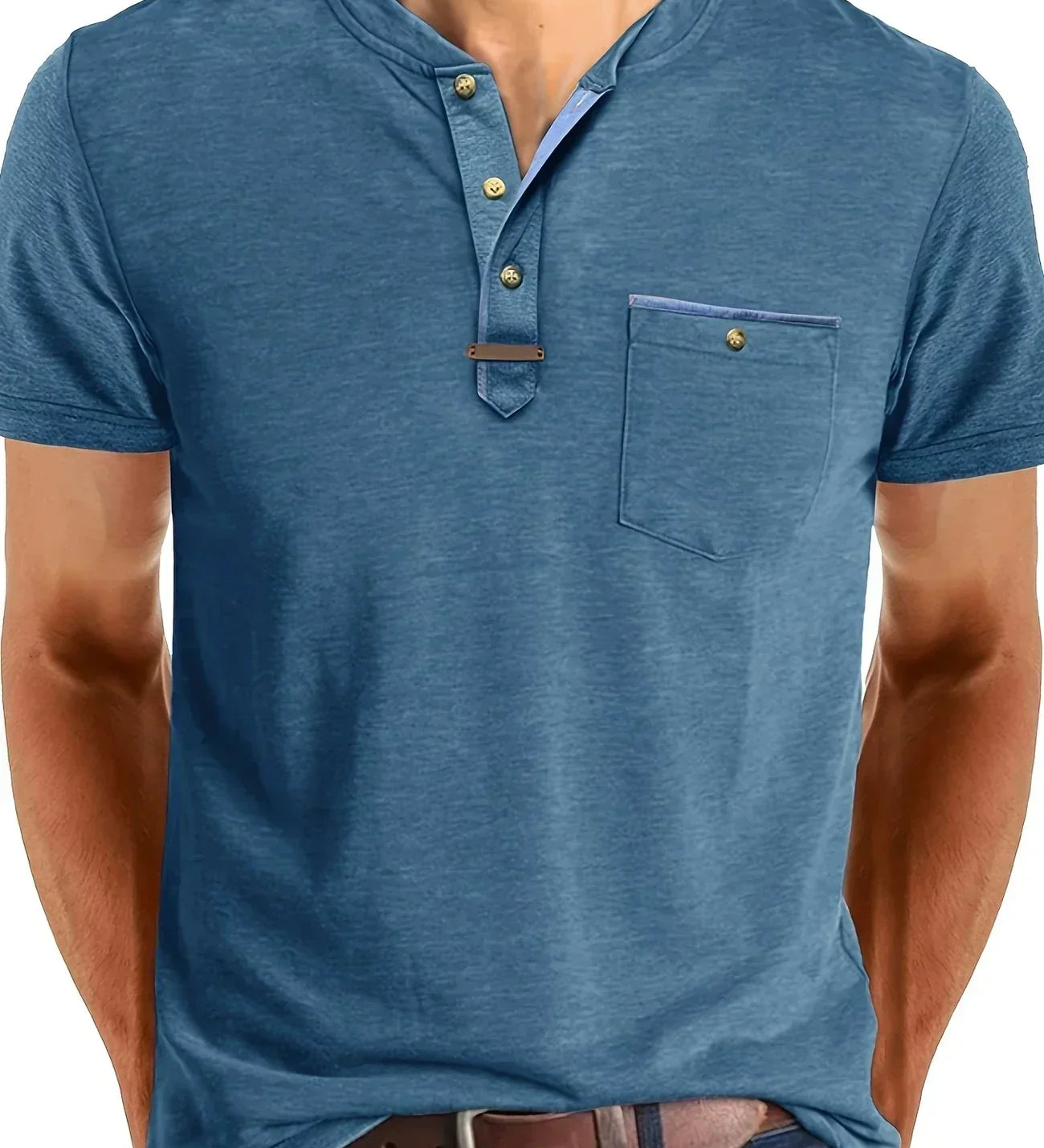 Теодора - Стилна тениска с кръгло деколте и джоб