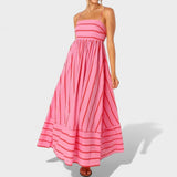 Магдалена - Дълга рокля с райета