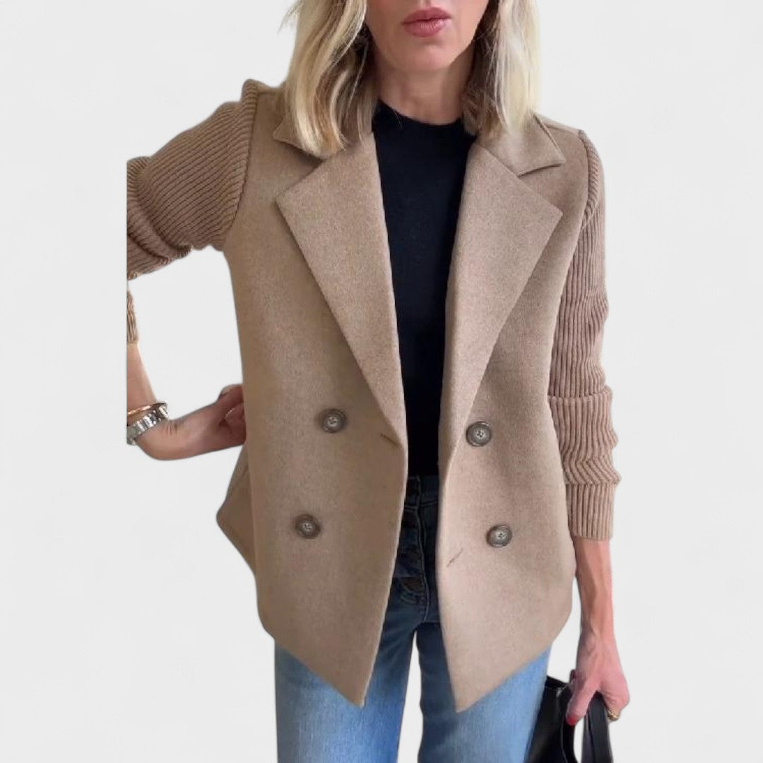 Елена - Елегантно сако с плетени ръкави