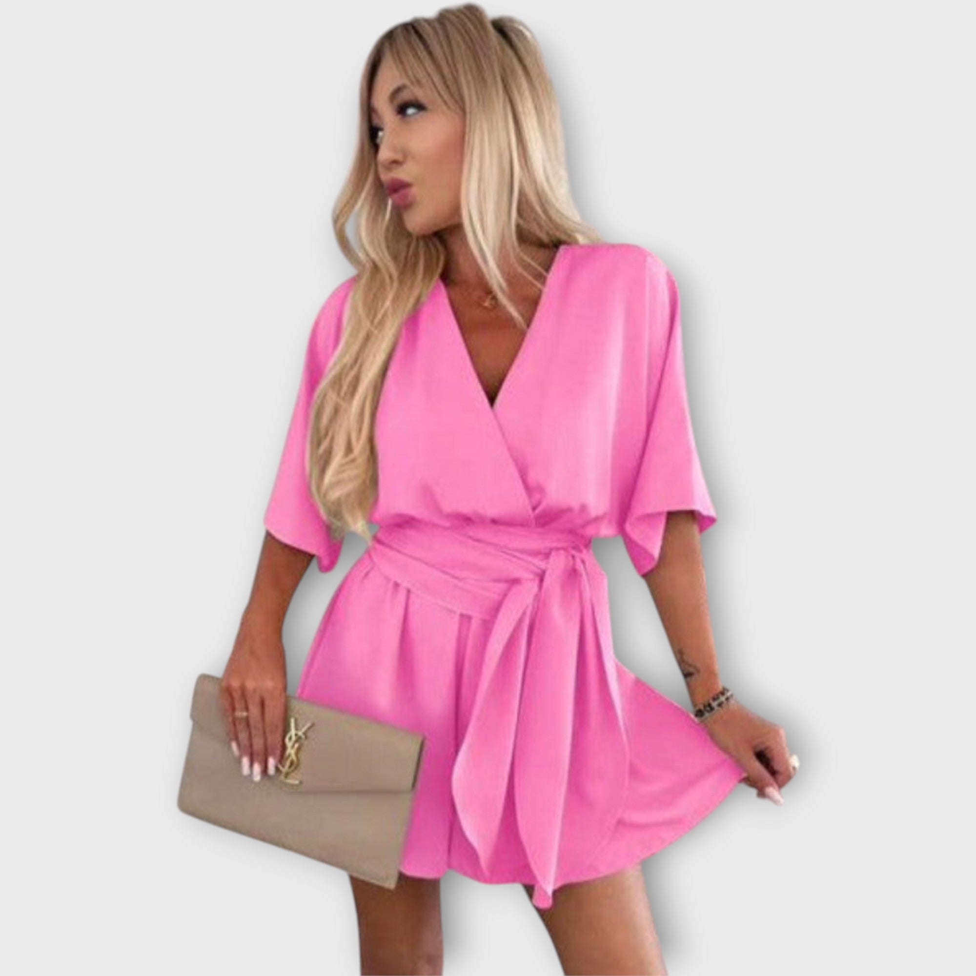 Десислава - Летна Рокля с Волани и Пояс