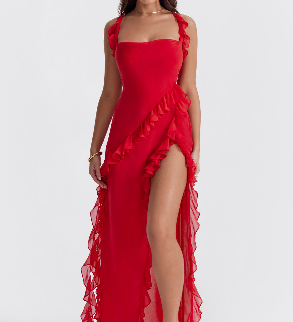 Йоана - Рокля с Асиметрични Волани