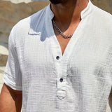 Десислава - Елегантна лятна риза с висока яка