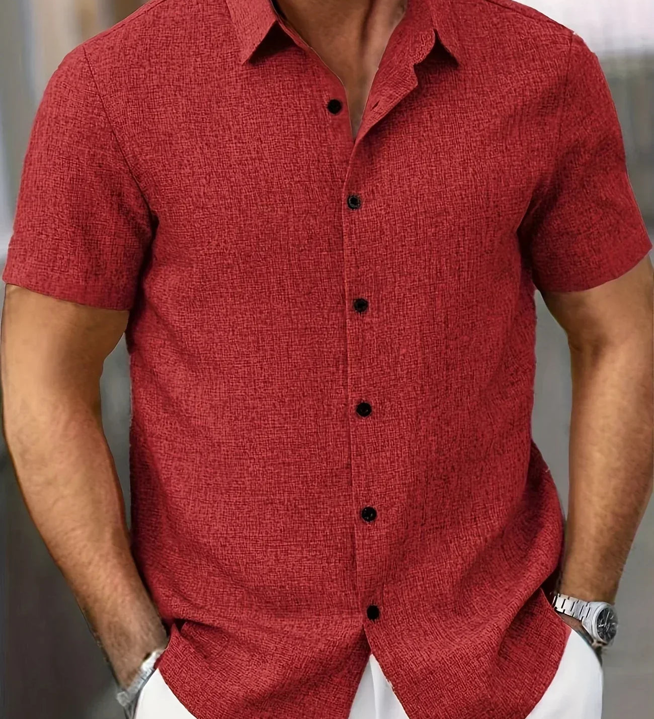 Мария - Лека риза с къс ръкав от лен