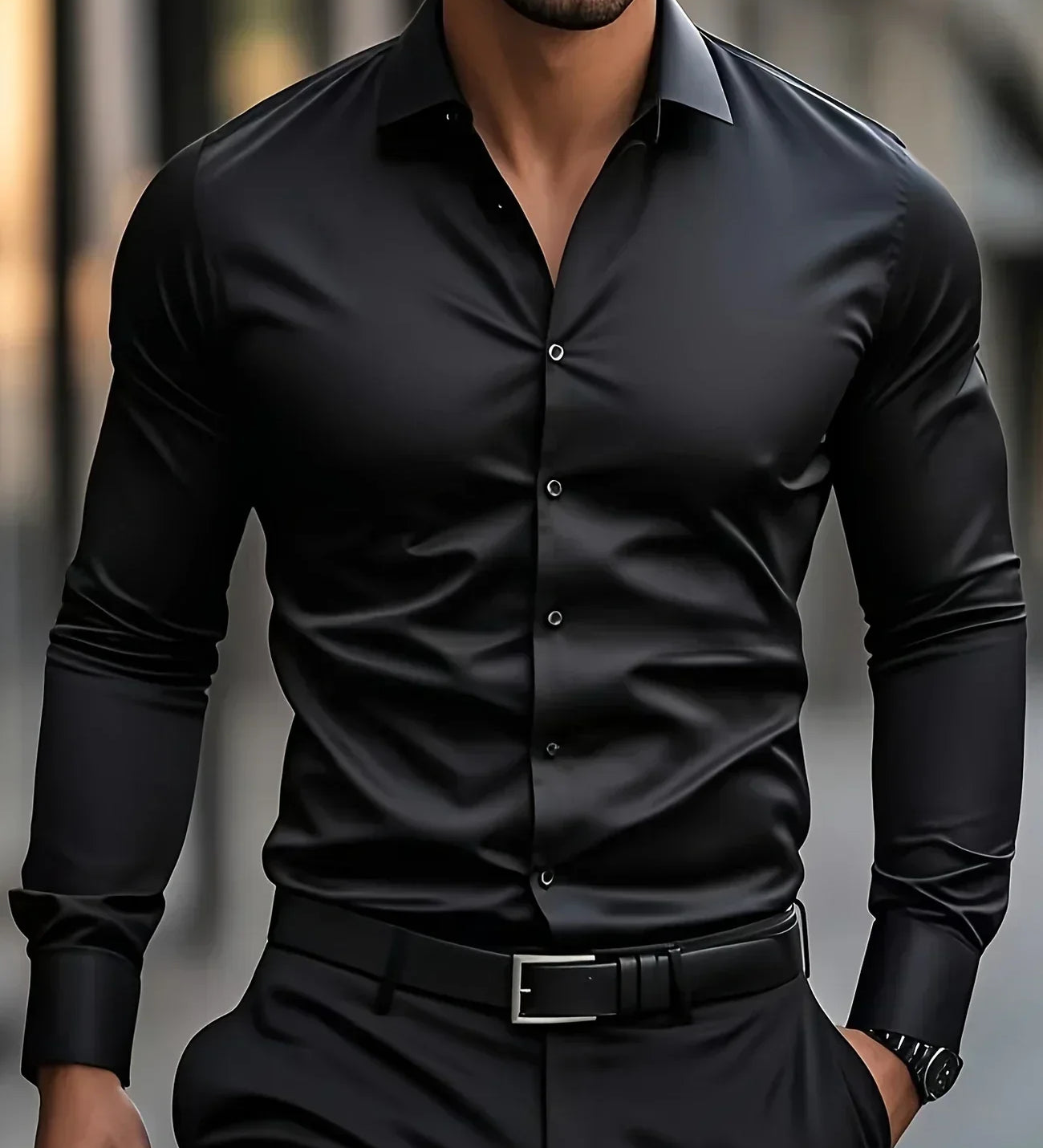 Десислава - Елегантна риза с дълги ръкави и копчета