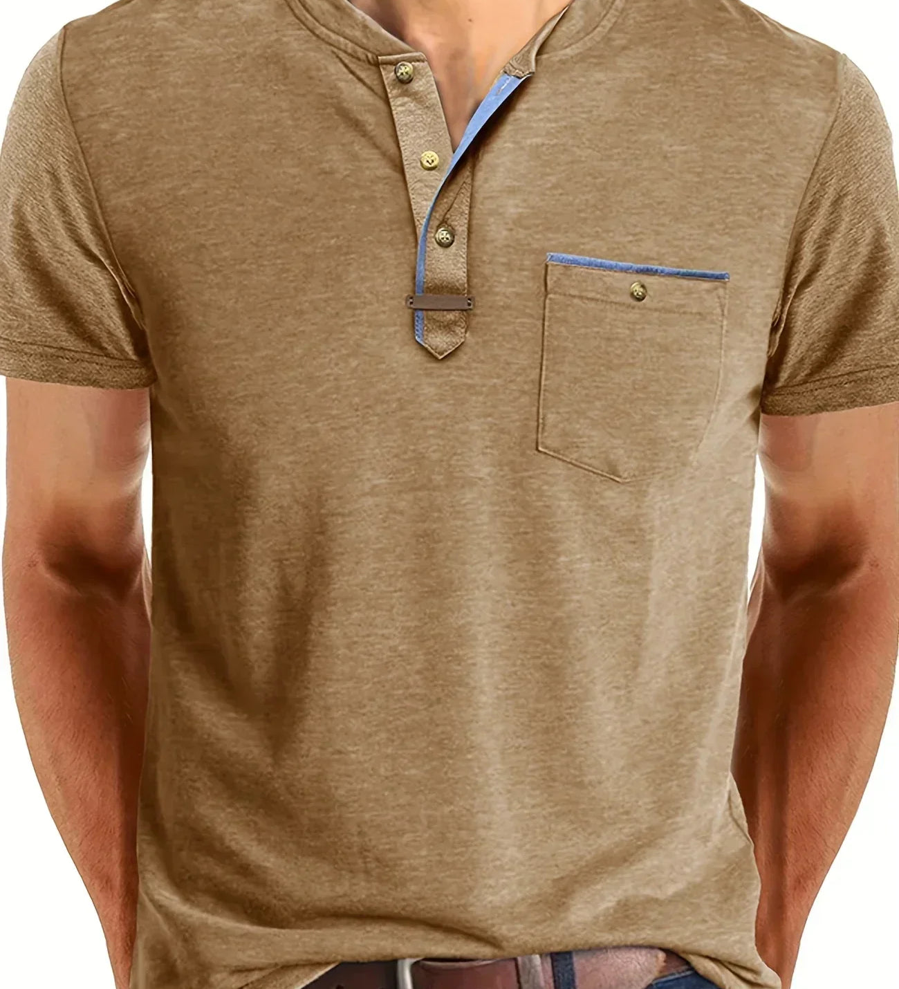 Теодора - Стилна тениска с кръгло деколте и джоб