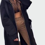 Татяна - Дълго палто с качулка