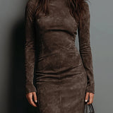 Яна - Миди сукня от велур Фросина