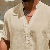 Десислава - Елегантна лятна риза с висока яка