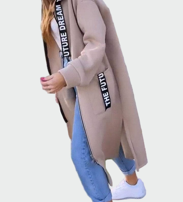 Татяна - Дълго палто с качулка