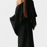 Виктория - Кимоно рокля от лен и памук с пояс