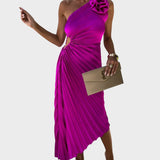 Петя - Елегантна Рокля с Набръчкани Рамена