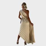 Петя - Елегантна Рокля с Набръчкани Рамена