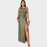 Десислава – Елегантна дълга рокля на едно рамо