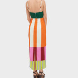 Весела - Дълга рокля в множество цветове в бенгалски стил