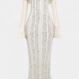 Теодора - рокля "Josipa" с открити рамена от Дантела