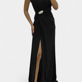 Надежда - Макси Рокля с Плисировки и Страничен Изрез