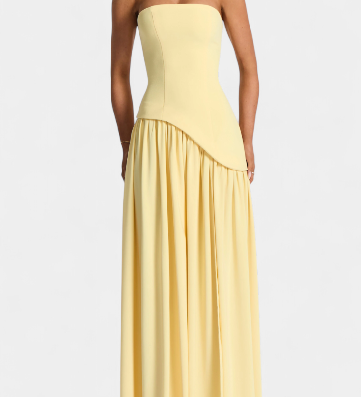 Деница - Рокля без Ръкави от Шифон с Боков Разрез