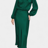 Десислава - Рокля с Висок Яка и Цветни Детайли