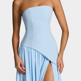 Деница - Рокля без Ръкави от Шифон с Боков Разрез