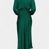 Десислава - Рокля с Висок Яка и Цветни Детайли