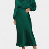 Десислава - Рокля с Висок Яка и Цветни Детайли