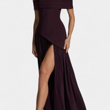 Деница - Рокля без Ръкави от Шифон с Боков Разрез