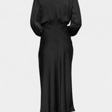 Десислава - Рокля с Висок Яка и Цветни Детайли