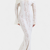 Теодора - рокля "Josipa" с открити рамена от Дантела