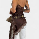 Гергана - Мини Рокля с Презрамки и Дантела