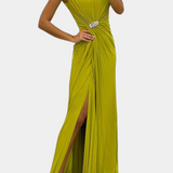 Надежда - Макси Рокля с Плисировки и Страничен Изрез