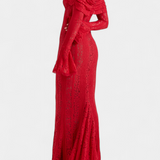 Теодора - рокля "Josipa" с открити рамена от Дантела