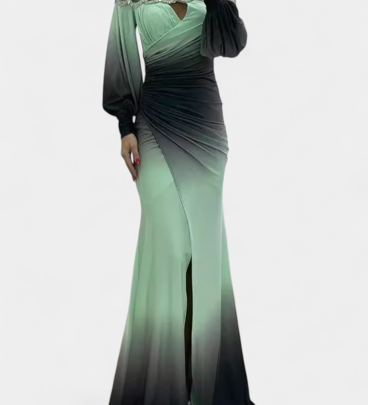 Весела - Рокля Омбре с Отворени Рамена