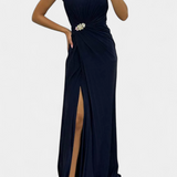 Надежда - Макси Рокля с Плисировки и Страничен Изрез