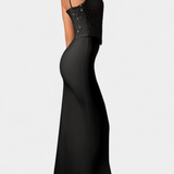 Весела - Миди Рокля с Корсет и Асиметрични Волани