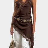 Гергана - Мини Рокля с Презрамки и Дантела