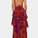 Гергана - Рокля от Шифон с V-Изрез и Пухкави Ръкави