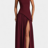 Деница - Рокля без Ръкави от Шифон с Боков Разрез