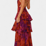 Гергана - Рокля от Шифон с V-Изрез и Пухкави Ръкави