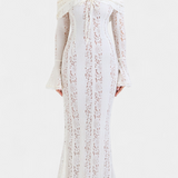 Теодора - рокля "Josipa" с открити рамена от Дантела