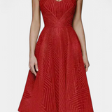 Магдалена - Дълга Рокля с Бродерия и А Силует