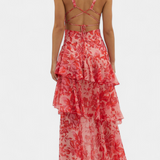 Гергана - Рокля от Шифон с V-Изрез и Пухкави Ръкави