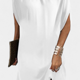 Зорница - Миди Рокля Без Временски Рамки с Кръгло Деколте