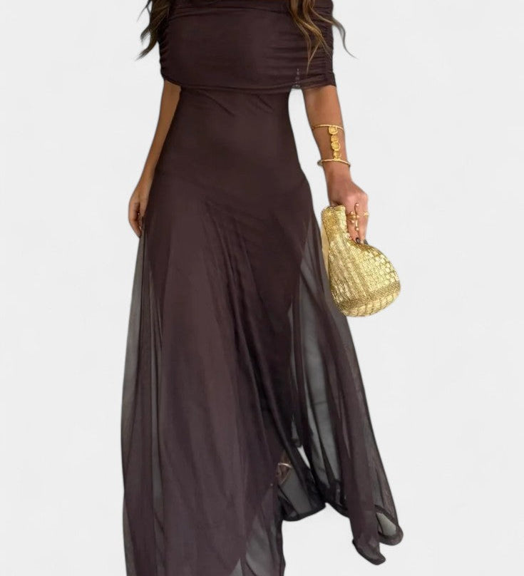 Десислава - Макси рокля с едно рамо