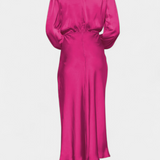 Десислава - Рокля с Висок Яка и Цветни Детайли